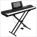 Alpha 88 Keys Electronic Piano Keyboard Electric Holder Music Stand Touch Sensitive With Sustain
