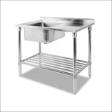 Cefito 100x60cm Commercial Stainless Steel Sink Kitchen 