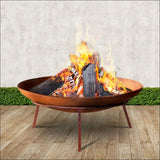 Grillz Rustic fire Pit Heater Charcoal Iron Bowl Outdoor 