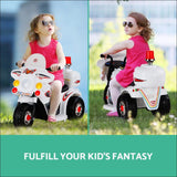 Rigo Kids Ride on Motorbike Motorcycle Car Toys White - Baby