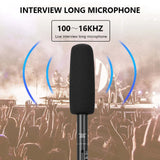 HZ-320 Professional Studio Condenser Shotgun Microphone for Filmmaking and Interview Recording