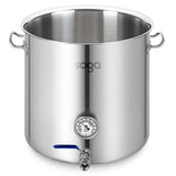 SOGA Stainless Steel 98L No Lid Brewery Pot With Beer Valve 50*50cm