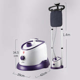 SOGA 2X Garment Steamer Vertical Twin Pole Clothes 1700ml 1800w Professional Steaming Kit Purple