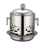SOGA 4X Stainless Steel Mini Asian Buffet Hot Pot Single Person Shabu Alcohol Stove Burner with Lid