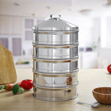 SOGA 5 Tier 25cm Stainless Steel Steamers With Lid Work inside of Basket Pot Steamers