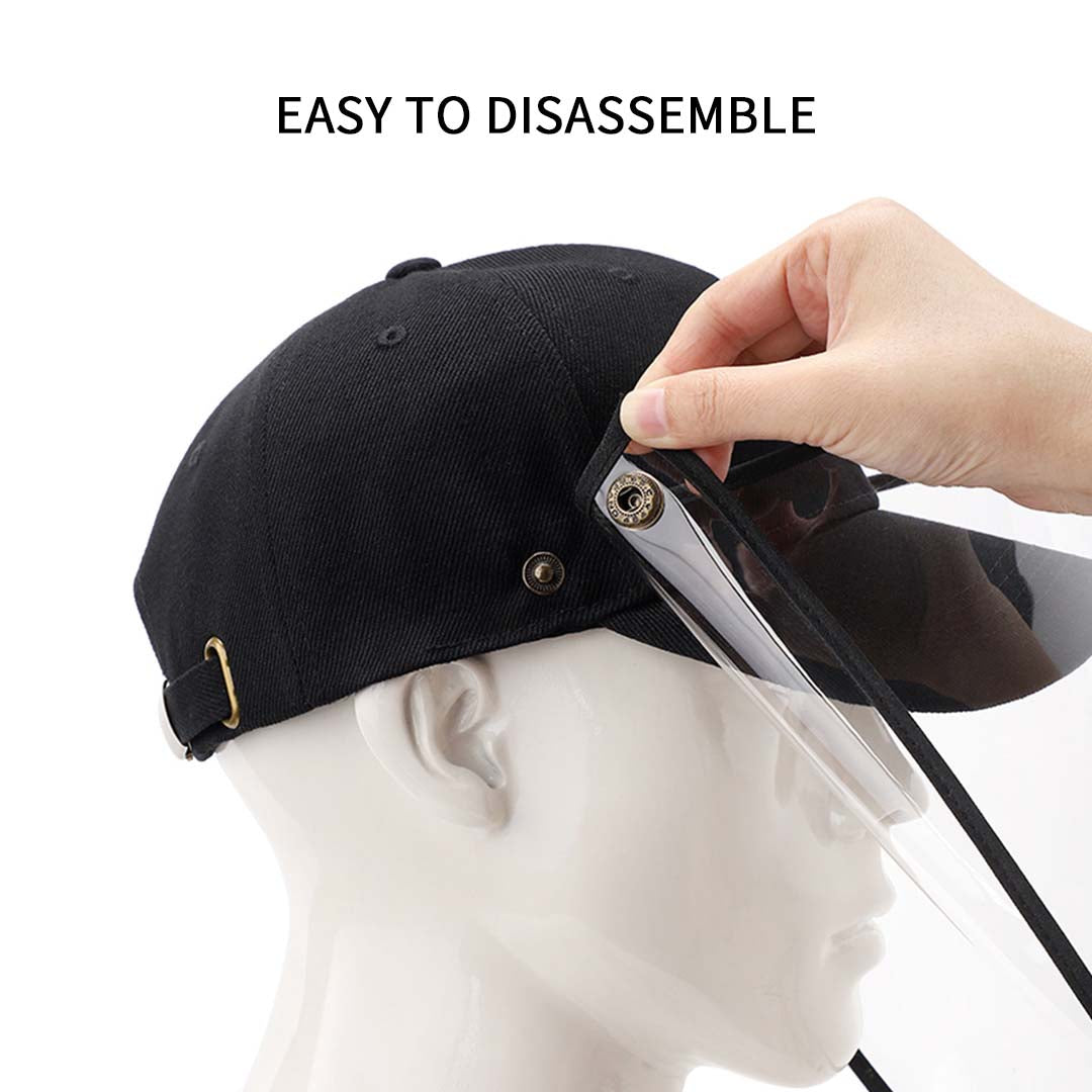10X Outdoor Protection Hat Anti-Fog Pollution Dust Protective Cap Full Face HD Shield Cover Adult Black