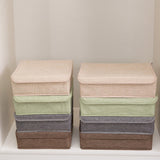 SOGA 2X Grey Flip Top Underwear Storage Box Foldable Wardrobe Partition Drawer Home Organiser