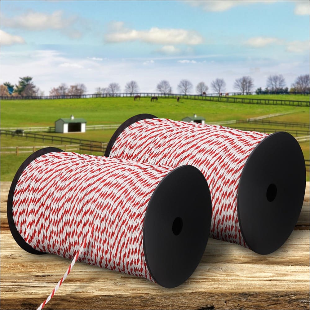 Giantz 1000m Electric Fence Wire Tape Poly Stainless Steel 