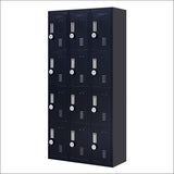 12-door Locker for Office Gym Shed School Home Storage - 4-digit Combination Lock
