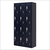 12-door Locker for Office Gym Shed School Home Storage - Padlock-operated
