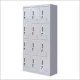 12-door Locker for Office Gym Shed School Home Storage - 
