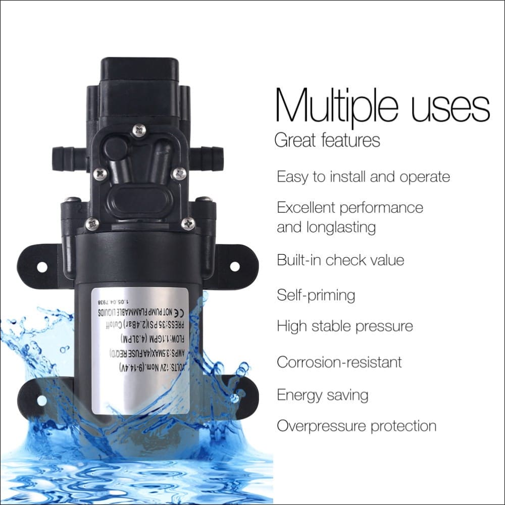 12v Portable Water Pressure Shower Pump - Outdoor > Camping