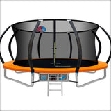 14ft Trampoline Round Trampolines With Basketball Hoop Kids Present Gift Enclosure Safety