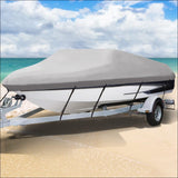16 - 18.5 Foot Waterproof Boat Cover - Grey - Outdoor > 