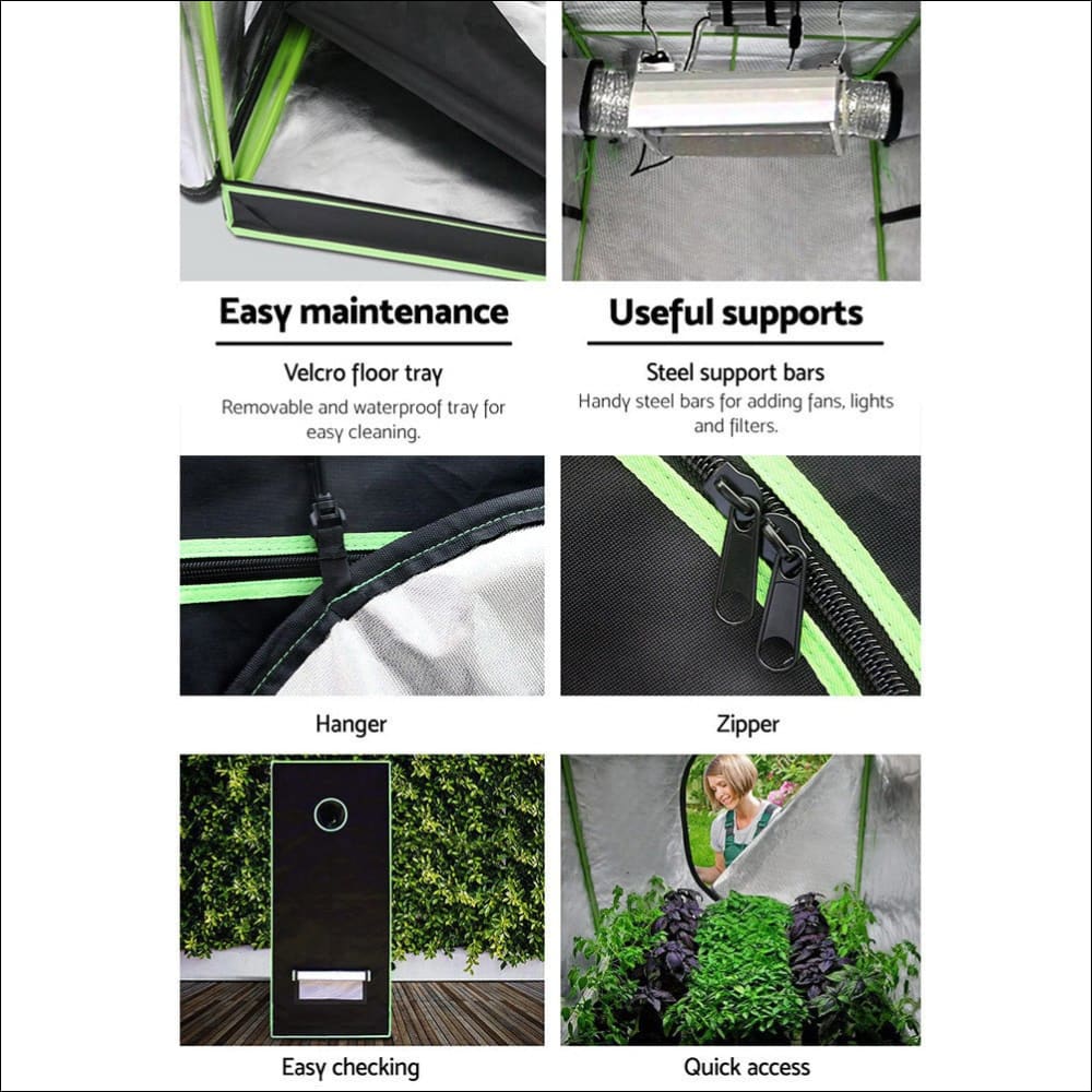 Greenfingers 1680d 2.4mx1.2mx2m Hydroponics Grow Tent Kits 