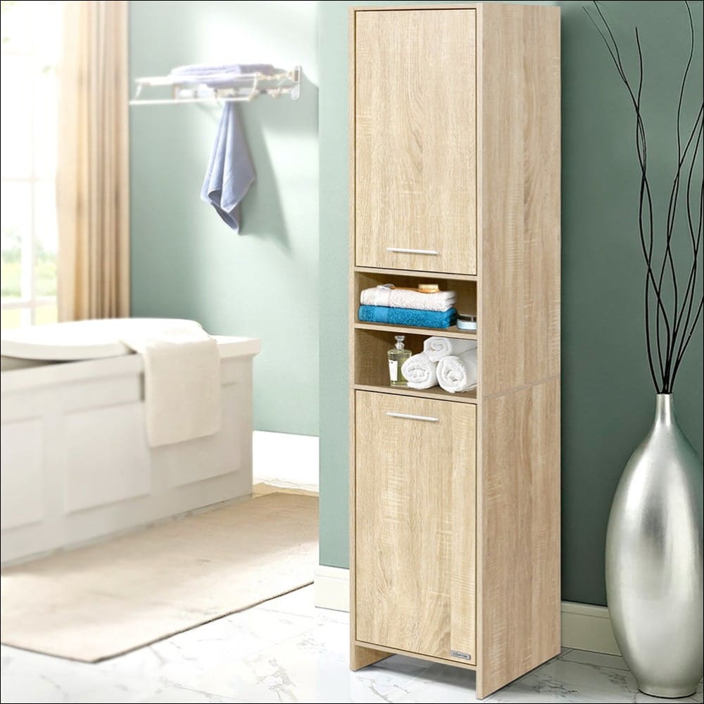 Artiss 185cm Bathroom Cabinet Tallboy Furniture Toilet 