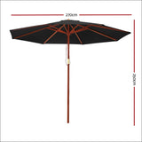 Instahut 2.7m Outdoor Pole Umbrella Cantilever Stand Garden 