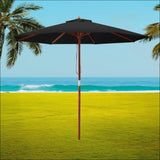 Instahut 2.7m Outdoor Pole Umbrella Cantilever Stand Garden 