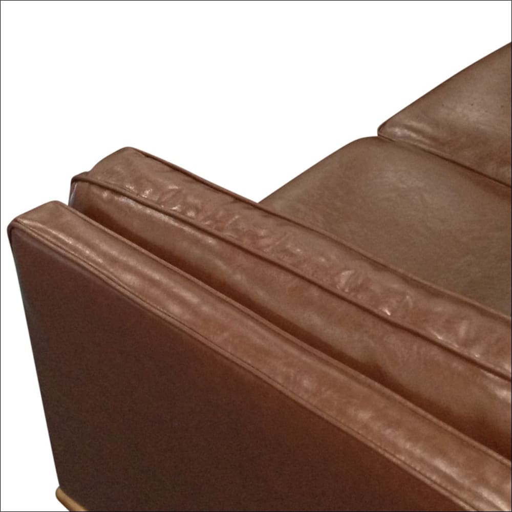 2 Seater Faux Leather Sofa Brown Modern Lounge Set for 