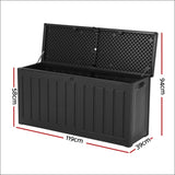 240l Outdoor Storage Box Lockable Bench Seat Garden Deck Toy