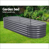Greenfingers 240x80x42cm Galvanised Raised Garden Bed Steel 