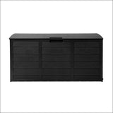 Gardeon 290l Outdoor Storage Box - All Black - Home & Garden