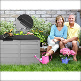 Gardeon 290l Outdoor Storage Box - Black - Home & Garden > 