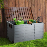 Gardeon 290l Outdoor Storage Box - Brown - Home & Garden > 