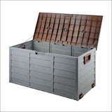 Gardeon 290l Outdoor Storage Box - Brown - Home & Garden > 