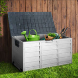Gardeon 290l Outdoor Storage Box - Grey - Home & Garden > 