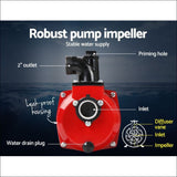 Giantz 2inch High Flow Water Pump - Black & Red - Tools > 