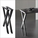 2x Metal Legs Coffee Dining Table Steel Industrial Vintage 