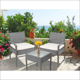 Gardeon 3-piece Outdoor Set - Grey - Furniture > Outdoor
