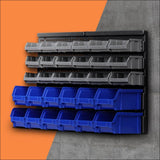 Giantz 30 Bin Wall Mounted Rack Storage Organiser - Tools > 