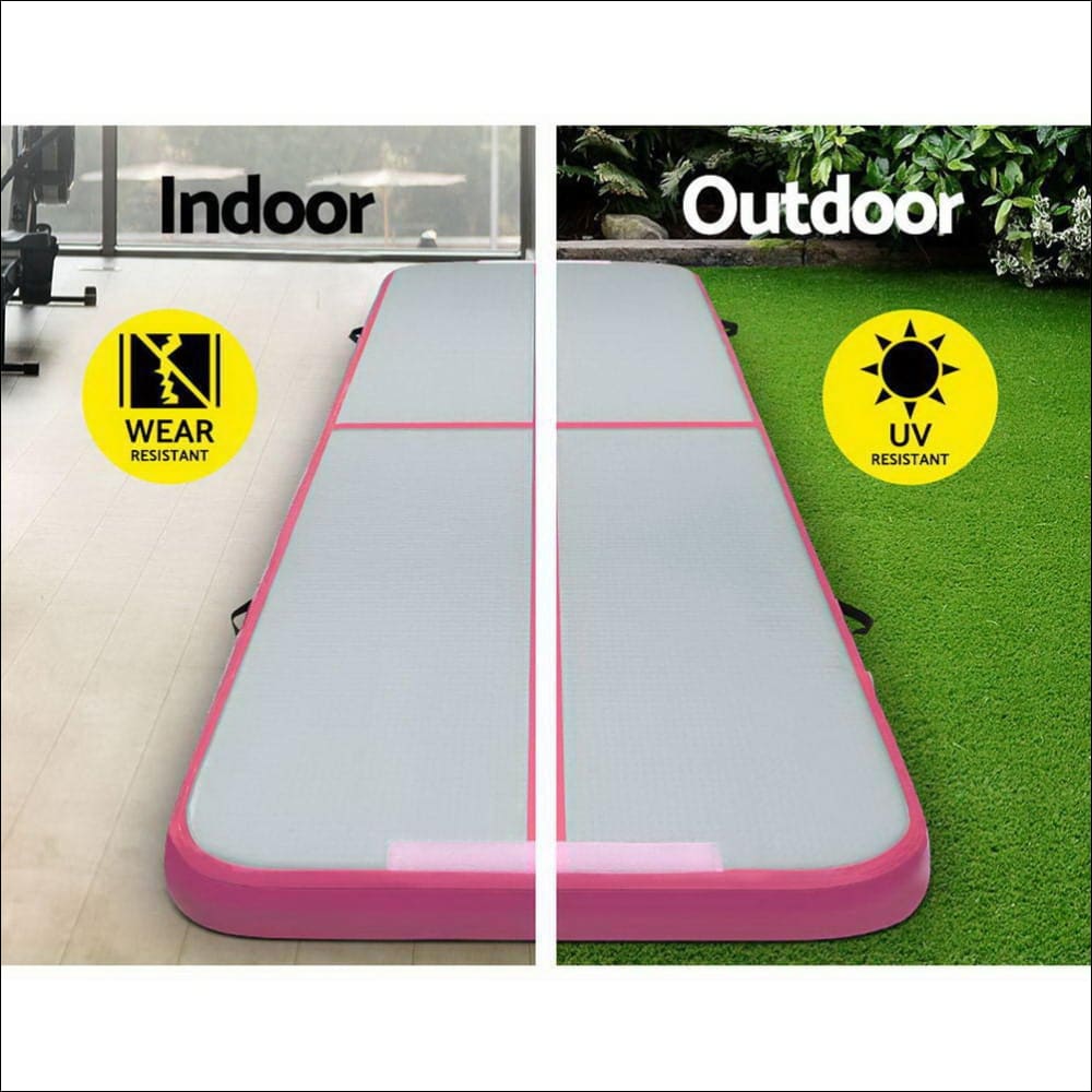 Everfit 3m X 1m Air Track Mat Gymnastic Tumbling Pink and 