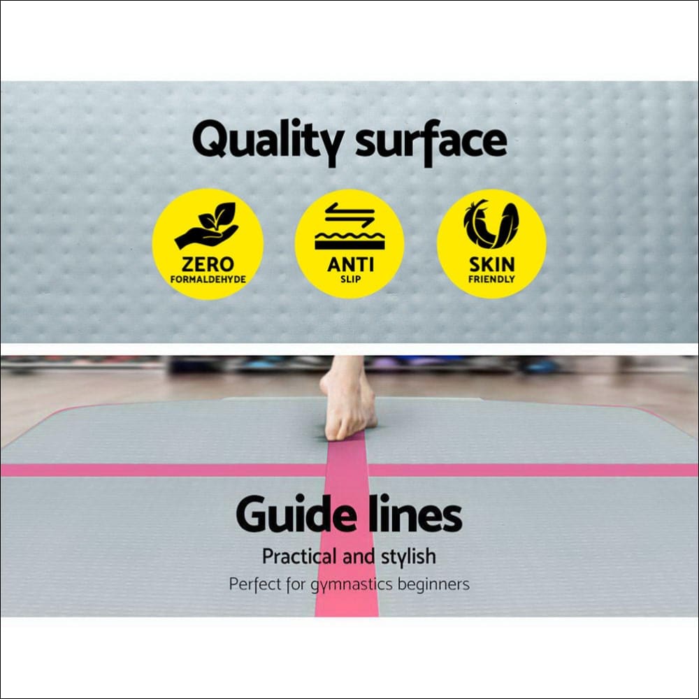 Everfit 3m X 1m Air Track Mat Gymnastic Tumbling Pink and 