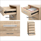 5 Drawer Filing Cabinet Storage Drawers Wood Study Office 