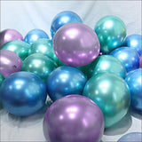 50pcs 5’’ Latex Balloon Set Multicolor Metallic Birthday 