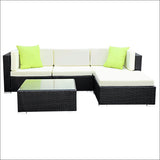 Gardeon 5pc Outdoor Furniture Sofa Set Wicker Garden Patio 