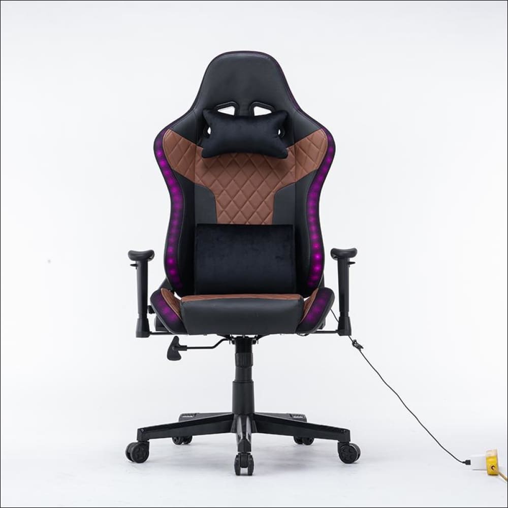 7 Rgb Lights Bluetooth Speaker Gaming Chair Ergonomic Racing