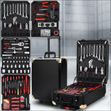 816pcs Tool Kit Trolley Case Mechanics Box Toolbox Portable 