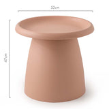 In Coffee Table Mushroom Nordic Round Small side Table 50cm Pink