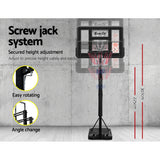 3.05m Basketball Hoop Stand System Ring Portable Net Height Adjustable Black