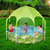 Above Ground Swimming Pool With Mist Shade