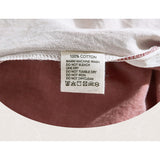 Cosy Club Sheet Set Cotton Sheets Single Red Beige