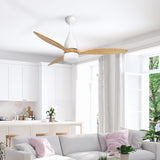 Devanti 52'' Ceiling Fan LED Light Remote Control Wooden Blades Timer 1300mm