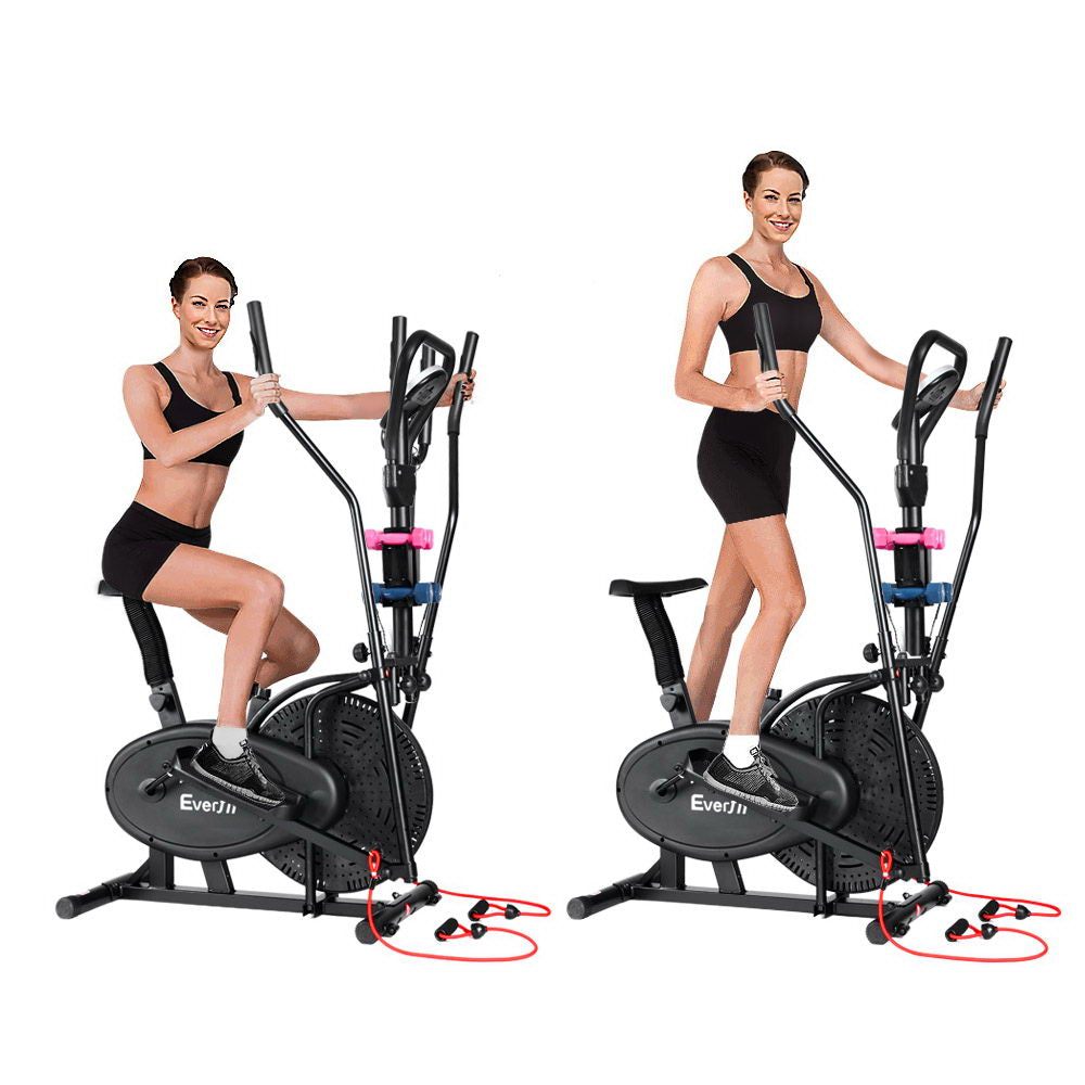 6in1 Elliptical Cross Trainer Exercise Bike Bicycle Home Gym Fitness Machine Running Walking