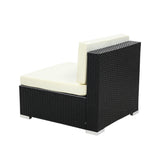 2pc Outdoor Furniture Sofa Set Wicker Rattan Garden Lounge Chair Setting