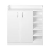 2 Doors Shoe Cabinet Storage Cupboard - White