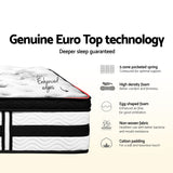 Algarve Euro Top Pocket Spring Mattress 34cm Thick Double
